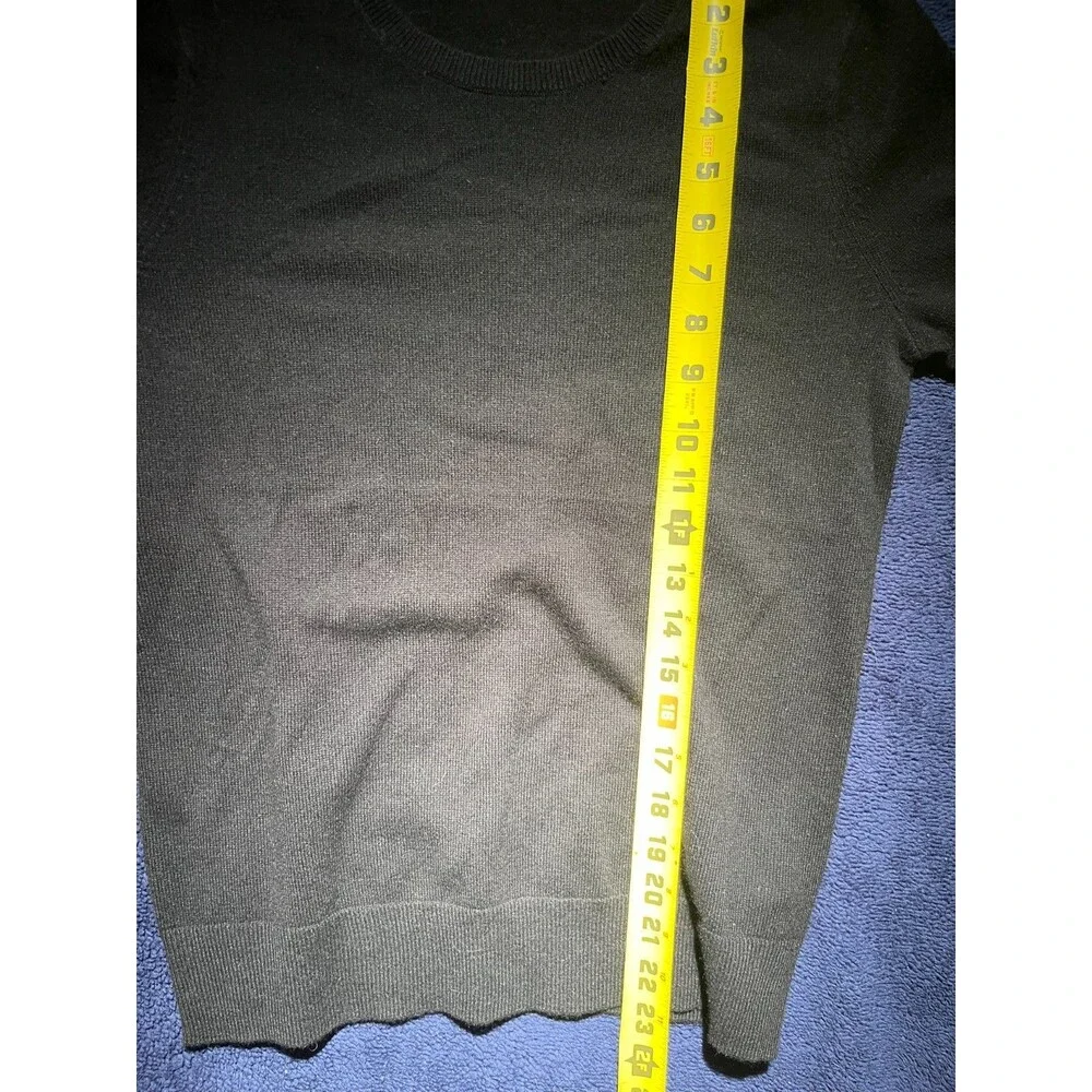 Everlane Cotton Crewneck Sweater Long Sleeve Relaxed Fit Black Size Small